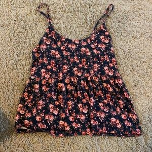 American Eagle Floral Babydoll Top